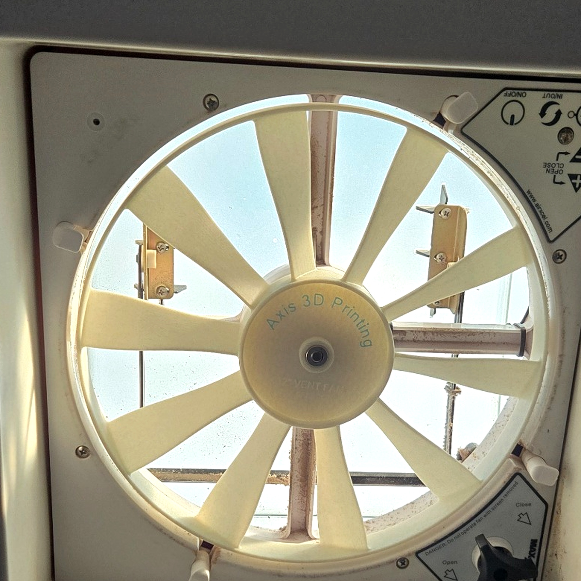 Replacement Fan Blade - Sparkle Sky Blue - MaxxAir RV Vent Fan - Image 4
